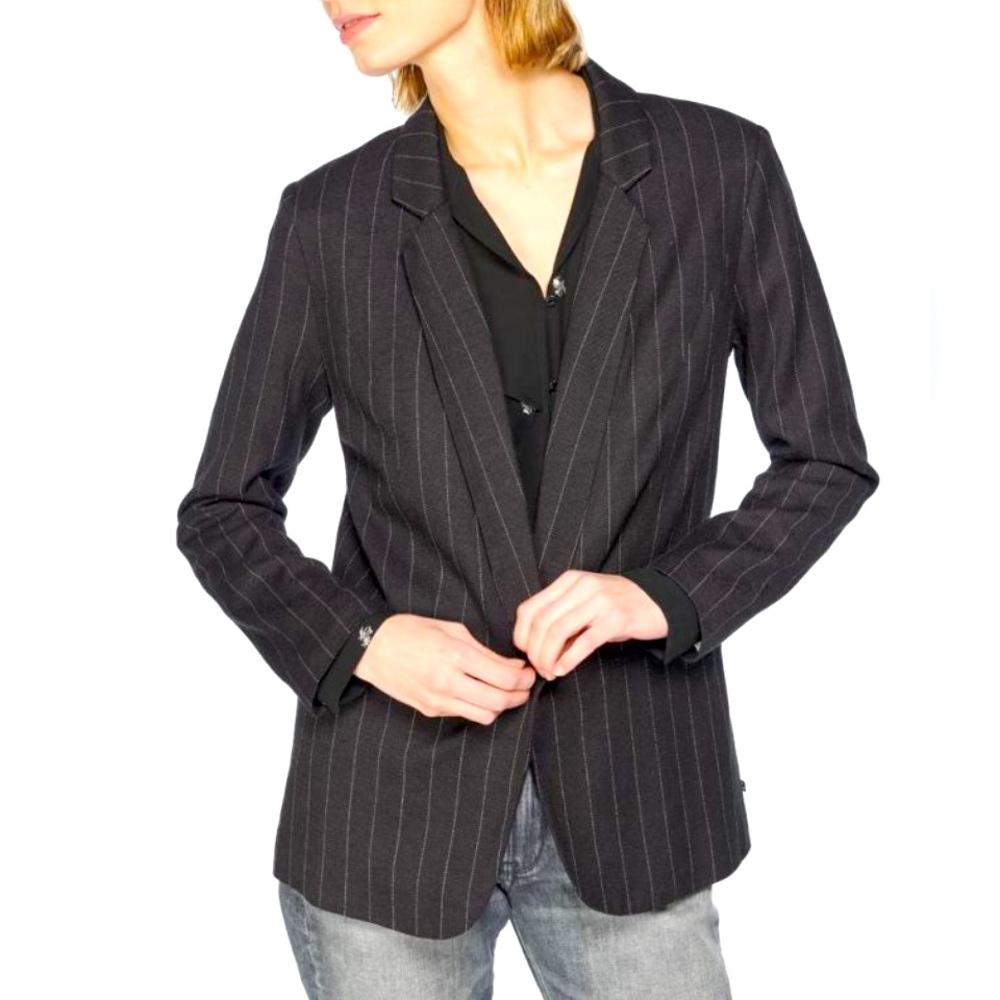Aritzia Talula Strips Wool Blend Blazer Size 10